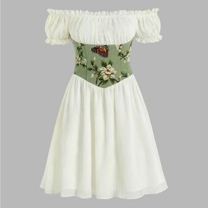 Off Shoulder Corset Mini Dress